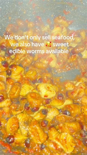 Fresh edible worms in rich pepper sauce 🤤🔥 Very soft ✔️ Very tasty ✔️ High protein ✔️ Once you taste it, you’ll come back for more 😍 Send a DM now! Contact/whatsapp 08121659732 #EdibleWorms #AfricanDelicacy #ProteinRich #FoodTok #AsabaFoodVendor #SeafoodLover #NaijaFood