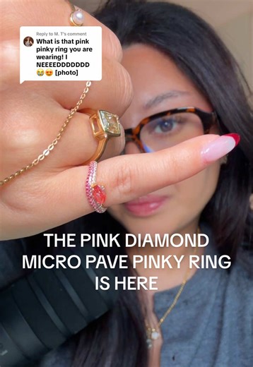 Discover the Samia Pink Diamond Micro Pave Pinky Ring