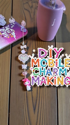 Jo Handmade on Instagram: "Making tiny charms with big love ✨📱💖 #diymobilecharm #diy #handmade #charms #phonecharm"