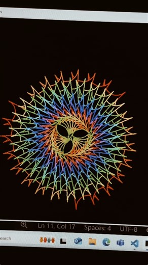 Python turtle code | Beautiful design usingpython pydroid 3 app | python tutorial#python#coding