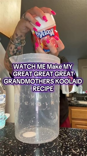 The Brittany Bunch on Instagram: "Watch me make my great, great great great great grandmother‘s Kool-Aid recipe. Watch me cook my grandma’s secret cold drink. I hope you all enjoy and thank you for watching. I love you all. Thank you for the love and support. #ColdDrinks #secret #ingredients"