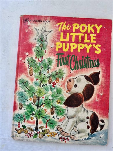 The Poky Little Puppy First Christmas Golden Book 1973 - Etsy