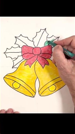 How to Draw Christmas Bells Short