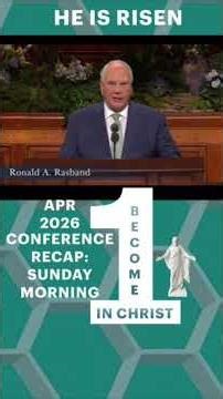 Elder Ronald A Rasband | Apr 26 Conference Recap #JesusChrist #HearHim #generalconference #Shorts