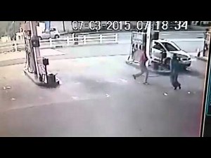 CCTV footage of Durban garage cash heist