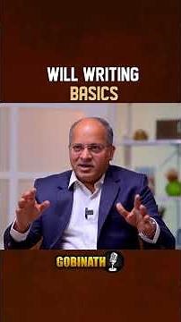 How to Legally Write a Will | Sound Mind and Witness Rule Explained | CA Sreejith Kuniyil | Gobinath