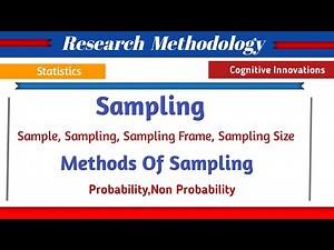 Sampling, Method of sampling, probability, Non probability||Research Methodology||