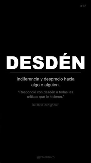 ¿Qué significa DESDÉN? 🤔 | Día #12 | #shorts #palabradeldia #palabrazo