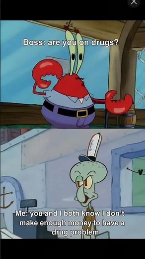 Interfacing with your boss #shorts #spongebob #krustykrab #meme #comicdub #mrkrabs #squidward