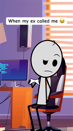 When my ex called me 😂#tiktok #animation #fyp #foryoupage #funny | animation