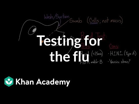 Testing for the flu | Infectious diseases | Health & Medicine | Khan Academy
