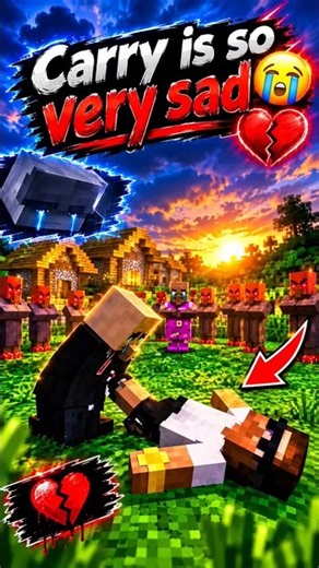 Carry Is Very Sad🥹😭#minecraft
