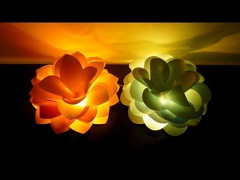 Giant flower lights DIY - how to make and light up giant paper flowers - EzyCraft