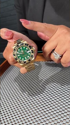 Rolex GMT Master II 18K Yellow Gold Green Dial Mens Watch 116718 Review | SwissWatchExpo