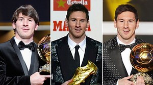 Los excéntricos trajes de Messi en las premiaciones