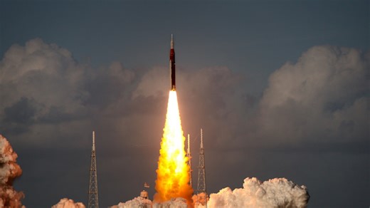 Nasa’s first crewed mission to the Moon in more than 50 years blasts off