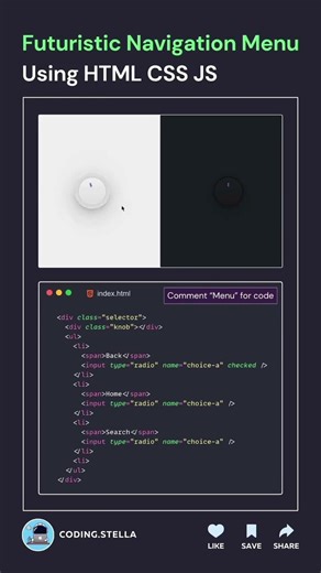Create a Futuristic Navbar UI