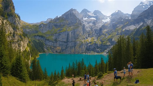 Exploring the scenic beauty of a Swiss lake