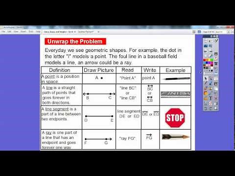 Lines, Rays, and Angles - Lesson 10.1