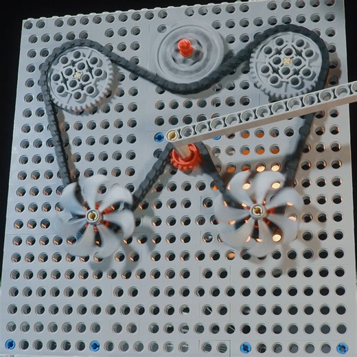 Chain Drive - Mechanical Principles with LEGO #LEGOExperiments #satisfying #mechanics #afol #engineering #stem | Dr. Engine