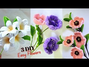 Learn How to Make 3 Easy DIY Flowers Using Pipe Cleaners!
