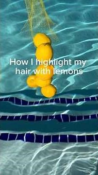 How I highlight my hair naturally using lemon juice & sun 🍋✨🌞🌊 #highlights #haircare