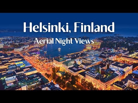 Helsinki at Night | Cinematic Aerial View of Finland’s Capital Skyline