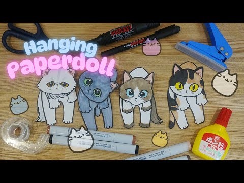 Hanging paperdoll😸DIY TUTORIAL😺