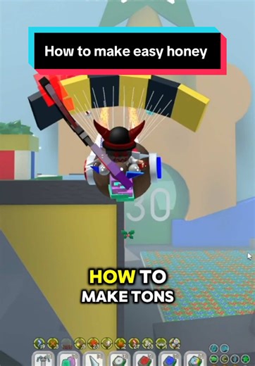 How to make tons of honey in bees warm simulator #beesmas #beeswarmsimulator #howto #honeyday #mystermakers