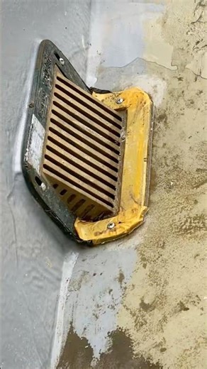 Scupper drain installation for rain water down pipe.#plumbing #pipe #engineering