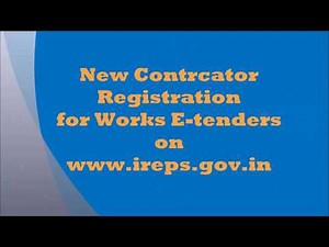 New Contractor Registration on IREPS for Works e-Tenders (Latest Video)