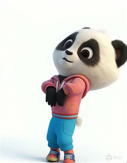 Pink Hoodie Panda #arirangbts #trending #trendingdanceshorts #swim