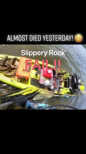 I gotta be more careful! #slipperyrock #fail #fall #slip #fyp #scubadiving #whoops #foxriver #wisconsin #careful #donotattempt #anchor #clutz