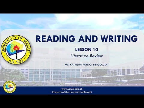 Lesson 10: Literature Review | Reading and Writing
