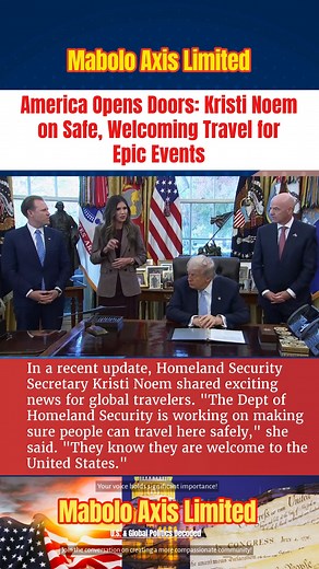 America Opens Doors: Kristi Noem on Safe, Welcoming Travel for Epic Events In a recent update, Homeland Security Secretary Kristi Noem shared exciting news for global travelers. "The Dept of Homeland Security is working on making sure people can travel here safely," she said. "They know they are welcome to the United States." With major events like FIFA on the horizon, DHS is teaming up with cities for seamless, cooperative experiences that highlight America's vibrant spirit. This focus on secur
