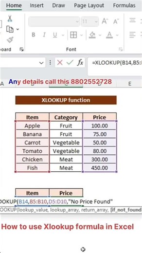 How to use Xlooup Formula #microsoftexcel #excelformula #exceltips #microsoftoffice #excel #viral