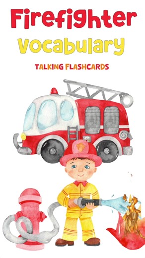 Firefighter Vocabulary | Talking Flashcards For Kids Hi all 😊 Let's learn all about fire fighters and things they use to help put our fires. There are 19 talking flashcards for you to listen, repeat and learn. Watch, listen, repeat and learn with the whole family at home or use it as a themed activity for the classroom. Excellent resource for preschool and primary school level education. #firefighter#firestation#talkingflashcards#learnaboutfirefighters#littledreamerseducation#firetruck#firefigh