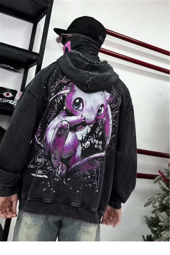 #Mewtwo was created by humans. #Mew was created by the universe.🪐🧬 The contrast between the innocent ancestor and the angry clone is the best dynamic in the franchise. This unisex streetwear fit represents the