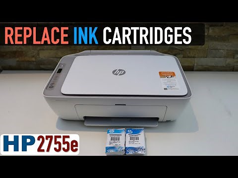 HP DeskJet 2755e Ink Cartridge Replacement.