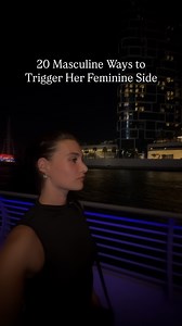 ⚜️ Follow for more high-value dating psychology 20 Masculine Ways to Trigger Her Feminine Side 1. Take the lead in planning give her the gift of direction. 2. Make decisions with clarity she relaxes when you remove uncertainty. 3. Protect her peace step in when she feels unsafe or overwhelmed. 4. Stay calm under pressure your steadiness builds her trust. 5. Set boundaries with respect it shows you value yourself and her. 6. Hold your frame in disagreements never collapse to please. 7. Guide her 