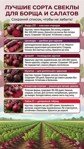 Лучшие сорта свеклы для борща и салатов