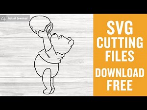 Winnie The Pooh Outline Svg Free Cut File for Cricut