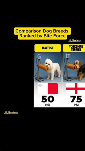 The Comparison Dog Breeds Ranked by Bite Force 領 | Αρμαντο Μπαουτιστα | Facebook