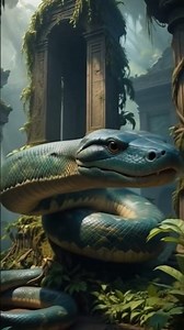 Giant python swallowing a whole cow on the village path!🐍 Villagers armed with sticks! #GiantPython