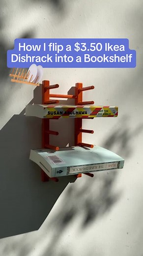 Transform an IKEA Plate Holder into a Quirky Book Shelf