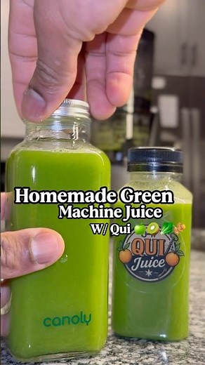 Homemade Green Machine Juice W/ Qui 🍏🥝🫚🥬