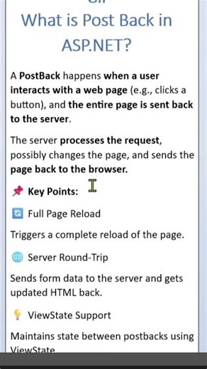 What is Postback in Webform Asp.Net | C# Interview Questions and Answer