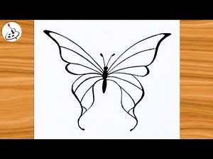 How to draw a Butterfly Easy step by step||Simple Pencil Sketch||Easy Drawing ideas for Beginners