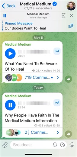 20K views · 328 reactions | Why People Have Faith In The Medical Medium Information Listen to the full message at https://t.me/MedicalMedium/1801 | Medical Medium | Facebook