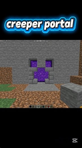 How to make a Minecraft creeper portal... 😮...#minecraft #minecraftshorts